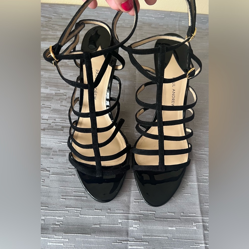 Paul Andrew “Herringbone” 75 Suede Heels - Picture 2 of 9